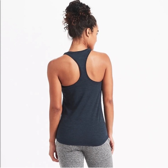 Vuori Lux Performance Racerback Tank Ink Heather Pelvic Love Graphic - Picture 3 of 13